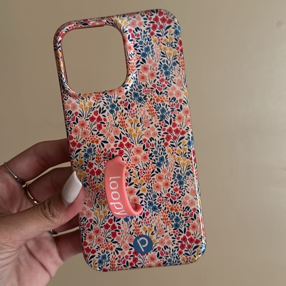 Loopy Case Accessories - Loopy Case Floral Design Phone Case - Pink and Blue